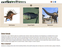 Tablet Screenshot of extinctanimals.org